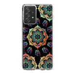 Samsung Galaxy A52 Mandala Geometry Abstract Elephant Pattern Hybrid Protective Phone Case Cover