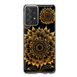 Samsung Galaxy A33 5G Mandala Geometry Abstract Sunflowers Pattern Hybrid Protective Phone Case Cover