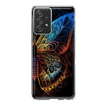 Samsung Galaxy A31 5G Mandala Geometry Abstract Butterfly Pattern Hybrid Protective Phone Case Cover