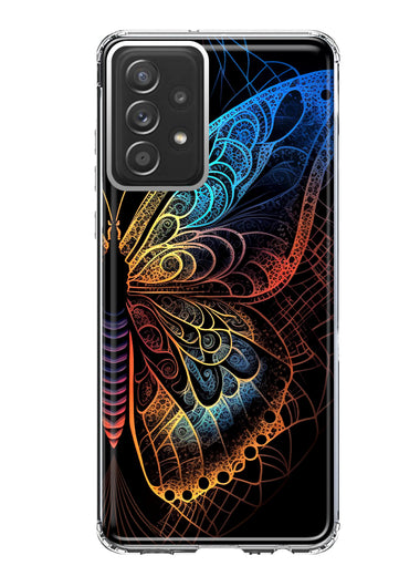Samsung Galaxy A32 5G Mandala Geometry Abstract Butterfly Pattern Hybrid Protective Phone Case Cover