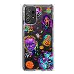 Samsung Galaxy A53 Cute Halloween Spooky Horror Scary Neon Characters Hybrid Protective Phone Case Cover