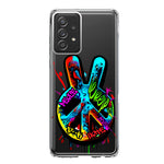 Samsung Galaxy A32 5G Peace Graffiti Painting Art Hybrid Protective Phone Case Cover