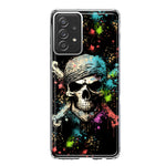 Samsung Galaxy A32 5G Fantasy Paint Splash Pirate Skull Hybrid Protective Phone Case Cover