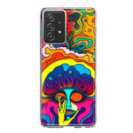 Samsung Galaxy A52 Neon Rainbow Psychedelic Trippy Hippie Big Brain Hybrid Protective Phone Case Cover