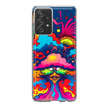 Samsung Galaxy A53 Neon Rainbow Psychedelic Trippy Hippie Bomb Star Dream Hybrid Protective Phone Case Cover