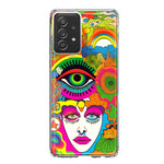 Samsung Galaxy A31 5G Neon Rainbow Psychedelic Trippy Hippie DaydreamHybrid Protective Phone Case Cover