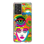 Samsung Galaxy A33 5G Neon Rainbow Psychedelic Trippy Hippie DaydreamHybrid Protective Phone Case Cover
