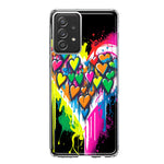 Samsung Galaxy A32 5G Colorful Rainbow Hearts Love Graffiti Painting Hybrid Protective Phone Case Cover