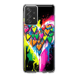 Samsung Galaxy A52 Colorful Rainbow Hearts Love Graffiti Painting Hybrid Protective Phone Case Cover