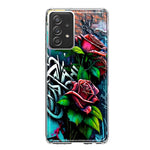 Samsung Galaxy A33 5G Red Roses Graffiti Painting Art Hybrid Protective Phone Case Cover