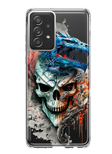 Samsung Galaxy A53 Fantasy Blue Dragon Dream Skull Double Layer Phone Case Cover