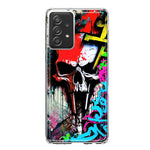 Samsung Galaxy A53 Skull Face Graffiti Painting Art Hybrid Protective Phone Case Cover