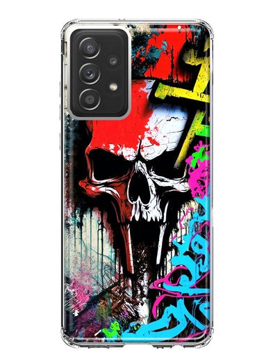 Samsung Galaxy A52 Skull Face Graffiti Painting Art Hybrid Protective Phone Case Cover