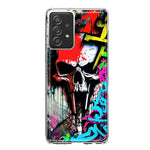 Samsung Galaxy A52 Skull Face Graffiti Painting Art Hybrid Protective Phone Case Cover