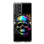 Samsung Galaxy A32 5G Fantasy Skull Headphone Colorful Pop Art Hybrid Protective Phone Case Cover
