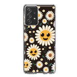 Samsung Galaxy A53 Cute Smiley Face White Daisies Double Layer Phone Case Cover