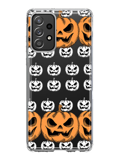 Samsung Galaxy A31 5G Halloween Spooky Horror Scary Jack O Lantern Pumpkins Hybrid Protective Phone Case Cover
