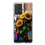 Samsung Galaxy A52 Sunflowers Graffiti Painting Art Hybrid Protective Phone Case Cover