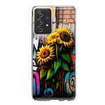 Samsung Galaxy A33 5G Sunflowers Graffiti Painting Art Hybrid Protective Phone Case Cover