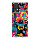 Samsung Galaxy A33 5G Psychedelic Trippy Death Skull Pop Art Hybrid Protective Phone Case Cover