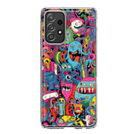 Samsung Galaxy A31 5G Psychedelic Trippy Happy Aliens Characters Hybrid Protective Phone Case Cover