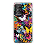 Samsung Galaxy A53 Psychedelic Trippy Butterflies Pop Art Hybrid Protective Phone Case Cover