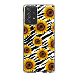 Samsung Galaxy A52 White Zebra Sunflowers Polkadots Double Layer Phone Case Cover