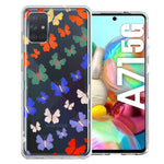 Samsung Galaxy A71 4G Colorful Butterflies Design Double Layer Phone Case Cover