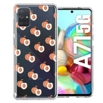 Samsung Galaxy A71 4G Polka Dot Peaches Design Double Layer Phone Case Cover