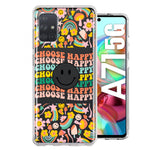 Samsung Galaxy A71 5G Choose Happy Smiley Face Retro Vintage Groovy 70s Style Hybrid Protective Phone Case Cover