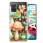 Samsung Galaxy A71 5G Fairytale Watercolor Mushrooms Pastel Spring Flowers Floral Hybrid Protective Phone Case Cover