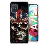 Samsung Galaxy A71 4G British UK Flag Skull Hybrid Protective Phone Case Cover