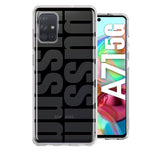 Samsung Galaxy A71 5G Black Clear Funny Text Quote Bussin Hybrid Protective Phone Case Cover