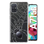 Samsung Galaxy A71 4G Creepy Black Spider Web Halloween Horror Spooky Hybrid Protective Phone Case Cover