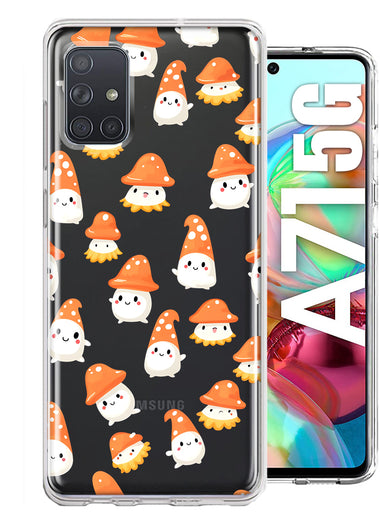 Samsung Galaxy A71 4G Cute Cartoon Mushroom Ghost Characters Hybrid Protective Phone Case Cover