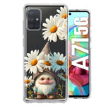 Samsung Galaxy A71 4G Cute Gnome White Daisy Flowers Floral Hybrid Protective Phone Case Cover