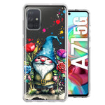 Samsung Galaxy A71 4G Gnome Red Purple Blue Roses Garden Hybrid Protective Phone Case Cover