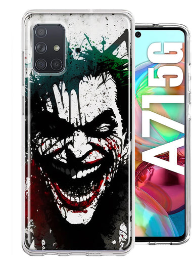 Samsung Galaxy A71 4G Laughing Joker Painting Graffiti Hybrid Protective Phone Case Cover