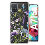 Samsung Galaxy A71 4G Lavender Dragonfly Butterflies Spring Flowers Hybrid Protective Phone Case Cover