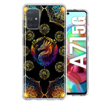 Samsung Galaxy A71 4G Mandala Geometry Abstract Dragon Pattern Hybrid Protective Phone Case Cover