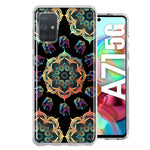 Samsung Galaxy A71 4G Mandala Geometry Abstract Elephant Pattern Hybrid Protective Phone Case Cover