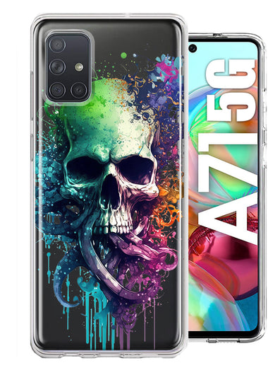 Samsung Galaxy A71 4G Fantasy Octopus Tentacles Skull Hybrid Protective Phone Case Cover