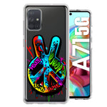 Samsung Galaxy A71 4G Peace Graffiti Painting Art Hybrid Protective Phone Case Cover