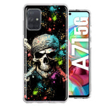 Samsung Galaxy A71 5G Fantasy Paint Splash Pirate Skull Hybrid Protective Phone Case Cover