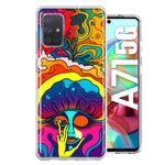 Samsung Galaxy A71 4G Neon Rainbow Psychedelic Trippy Hippie Big Brain Hybrid Protective Phone Case Cover