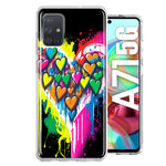 Samsung Galaxy A71 5G Colorful Rainbow Hearts Love Graffiti Painting Hybrid Protective Phone Case Cover