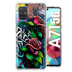 Samsung Galaxy A71 5G Red Roses Graffiti Painting Art Hybrid Protective Phone Case Cover