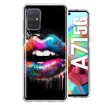 Samsung Galaxy A71 4G Colorful Lip Graffiti Painting Art Hybrid Protective Phone Case Cover