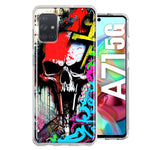 Samsung Galaxy A71 4G Skull Face Graffiti Painting Art Hybrid Protective Phone Case Cover