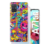 Samsung Galaxy A71 5G Psychedelic Trippy Happy Characters Pop Art Hybrid Protective Phone Case Cover